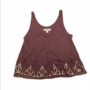 Nordstrom sheer beaded tank